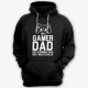 Толстовка с капюшоном для папы с надписью "I'm a gamer dad (like normal dad, only much cooler)"