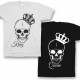 Парные футболки для влюбленных 'King/Queen'