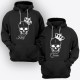 Парные толстовки с капюшоном для двоих "King/Queen"