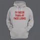 Толстовка с капюшоном с принтом "I'm nicer than my face looks"
