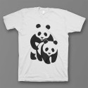 Прикольная футболка с принтом "Панда спит с пандой"