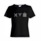 Женская прикольная футболка с принтом Икс Треугольник Куб