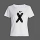Женская прикольная футболка с принтом буква Х*Й