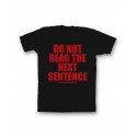 Мужская футболка с прикольным принтом "Do not read the next sentence"
