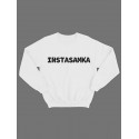 Модный свитшот - толстовка без капюшона с принтом "Instasamka"