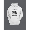Прикольная мужская толстовка с капюшоном - худи с принтом "World’s greatest farter"