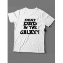 Мужская футболка с прикольным принтом "Best dad in the galaxy"