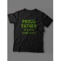 Мужская футболка с прикольным принтом "Proud father of a few dumbass kids "
