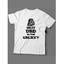 Мужская футболка с прикольным принтом "Best dad in the galaxy"