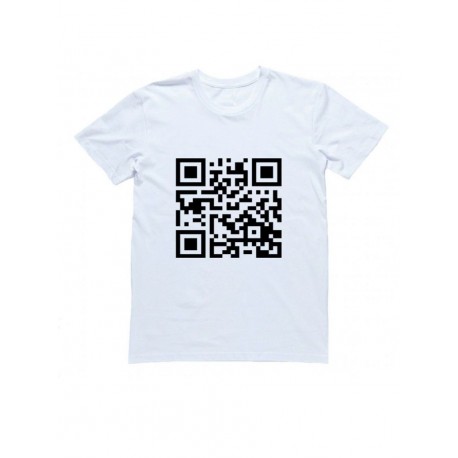 Мужская футболка с прикольным принтом "QR код"