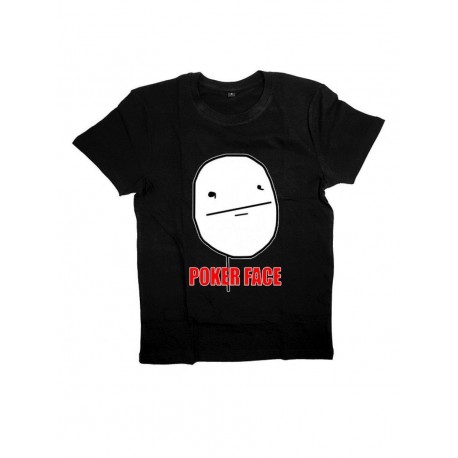 Мужская футболка с прикольным принтом "Poker Face"
