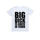 Прикольная, смешная мужская футболка с принтом "Big dick is back in town"