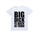 Прикольная, смешная мужская футболка с принтом "Big dick is back in town"