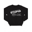 Модный свитшот - толстовка без капюшона с принтом "Even duct tape can't fix stupid, but it can muffle the sound"