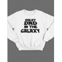 Модный свитшот - толстовка без капюшона с принтом "Best dad in the galaxy1"