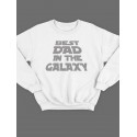 Модный свитшот - толстовка без капюшона с принтом "Best dad in the galaxy1"
