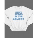 Модный свитшот - толстовка без капюшона с принтом "Best dad in the galaxy1"