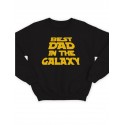 Модный свитшот - толстовка без капюшона с принтом "Best dad in the galaxy1"