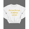 Мужской свитшот с принтом «Peter» / Модная толстовка без капюшона с прикольной надписью.