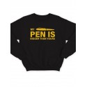 Модный свитшот - толстовка без капюшона с принтом "My pen is bigger than yours"