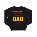 Модный свитшот - толстовка без капюшона с принтом "My daughter thinks im the worlds greatest DAD"