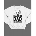 Модный свитшот - толстовка без капюшона с принтом "I'm a gamer dad (like normal dad)"
