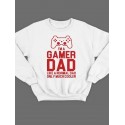 Модный свитшот - толстовка без капюшона с принтом "I'm a gamer dad (like normal dad)"