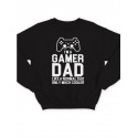 Модный свитшот - толстовка без капюшона с принтом "I'm a gamer dad (like normal dad)"