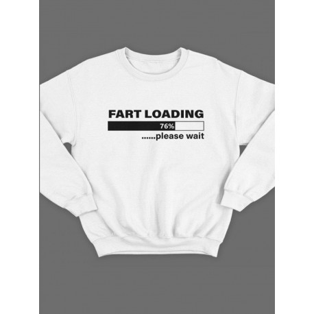 Модный свитшот - толстовка без капюшона с принтом "Fart loading"