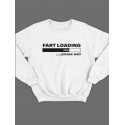 Модный свитшот - толстовка без капюшона с принтом "Fart loading"