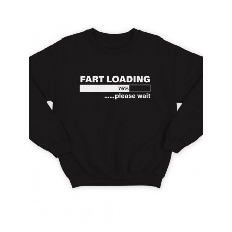 Модный свитшот - толстовка без капюшона с принтом "Fart loading"