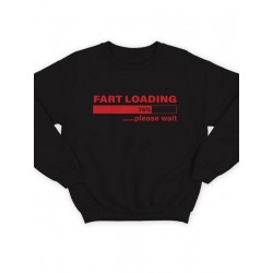 Модный свитшот - толстовка без капюшона с принтом "Fart loading"