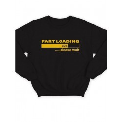 Модный свитшот - толстовка без капюшона с принтом "Fart loading"