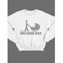 Модный свитшот - толстовка без капюшона с принтом "The walking dad"