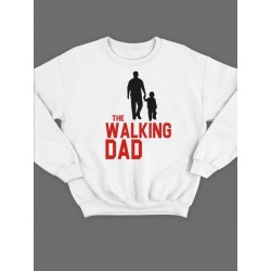 Модный свитшот - толстовка без капюшона с принтом "The walking dad(1)"