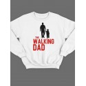 Модный свитшот - толстовка без капюшона с принтом "The walking dad(1)"