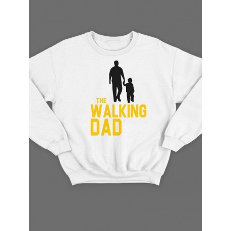 Модный свитшот - толстовка без капюшона с принтом "The walking dad(1)"