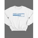 Модный свитшот - толстовка без капюшона и без молнии с принтом "Fart loading please wait"