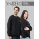 Модный свитшот со смешным рисунком унисекс черный белый