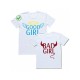 Парные футболки для влюбленных, для подруг с надписью Good girl&bad girl/для двоих