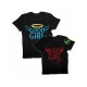 Парные футболки для влюбленных, для подруг с надписью Good girl&bad girl/для двоих