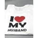 Парные футболки для мужа и жены/для двоих с принтом I love my wife& husband