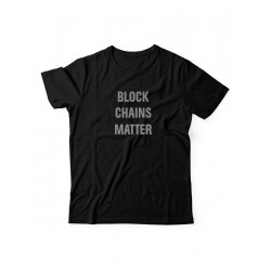 Футболка для мужчины с оригинальной надписью "Block Chains Matter"/Прикольная