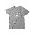 Футболка для мужчины с оригинальной надписью "Here i am"/Прикольная