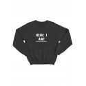 Свитшот с классным принтом "Here i am"