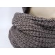 Комплект шапка и шарф женский (светло-коричневый)