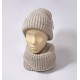 Комплект шапка и шарф зимний (светло-коричневый)