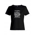 Женская футболка со смешной надписью "Nation sarcasm society"/Смешная