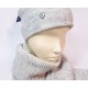 Комплект шапка и шарф универсальный (серый)