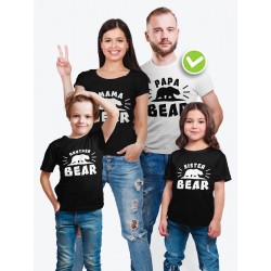 Футболки для всей семьи с крутым принтом "Bear family" | Фэмили лук для семьи | Футболки Family Look